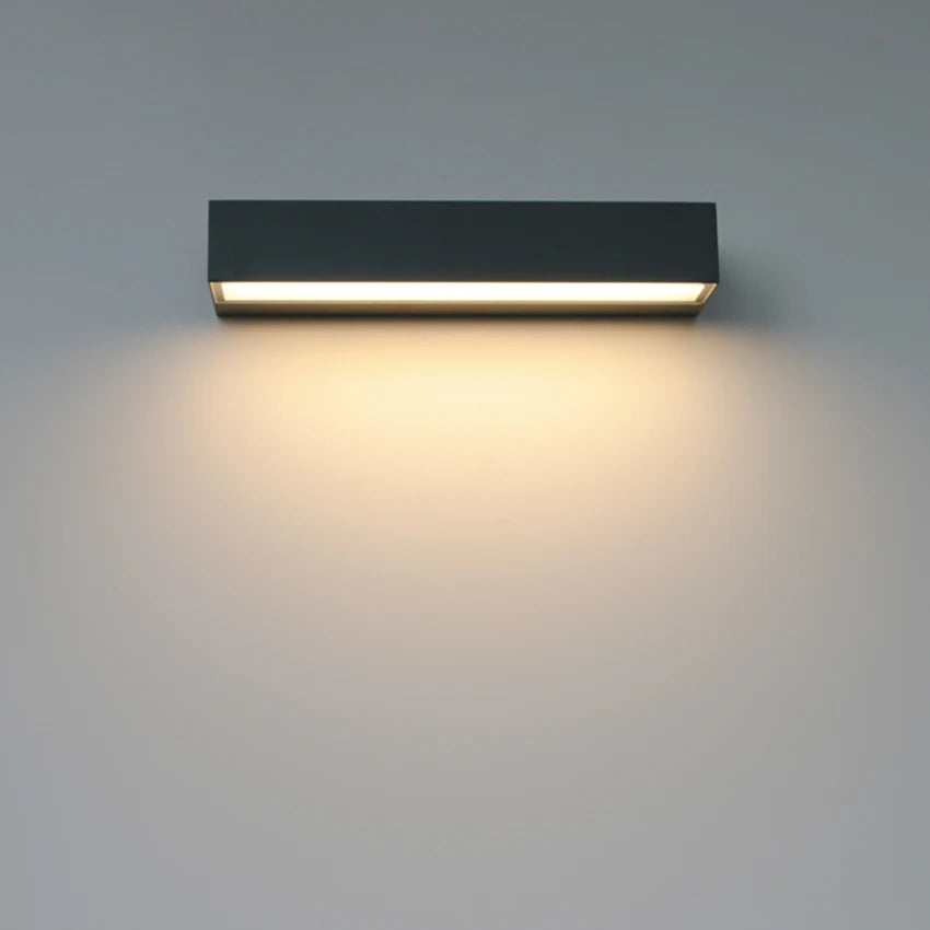 éclairage led moderne applique murale ip65 aluminium noir blanc gris