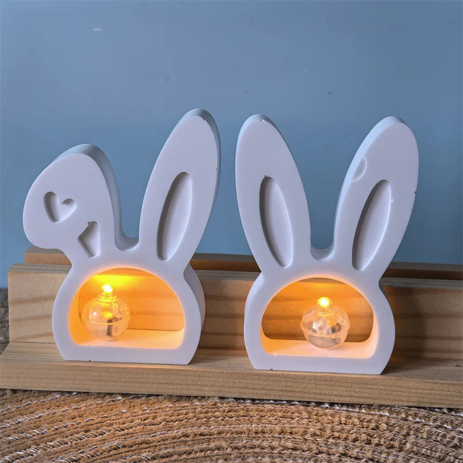 moule silicone lapin oreilles porte serviettes décoration printemps pâques luminaires motifs floraux textures bois