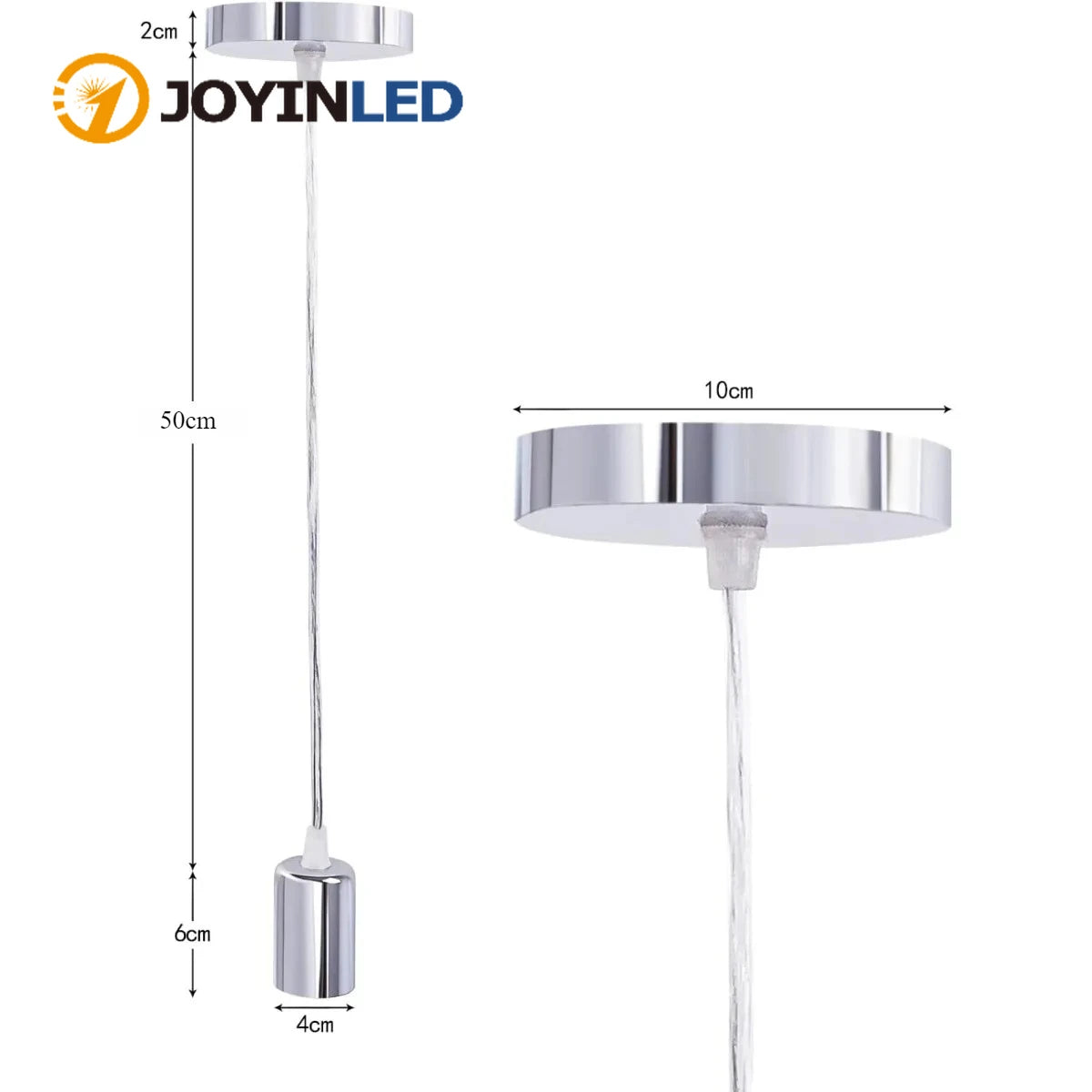 suspension lumineuse chrome moderne câble ajustable e27 vis fixations