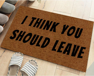 tapis d'entrée marron lettres noires moderne imperméable antidérapant extérieur sol bain porche