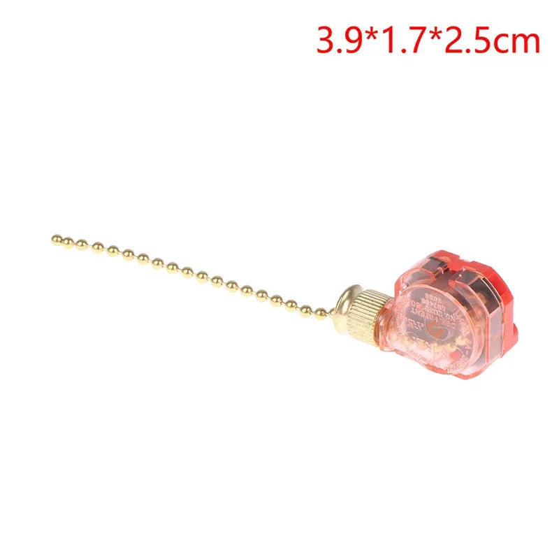 interrupteur chaîne ventilateur vitesses rouge argent doré plastique texturé industriel