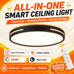lampe moderne télécommande led noir blanc minimaliste fixations vis