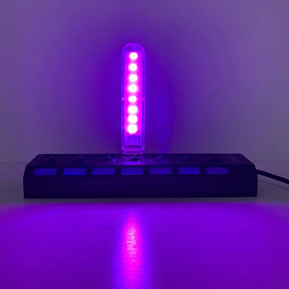lampe led veilleuse usb alimentée 5v blanc rouge vert bleu violet moderne minimaliste adhésif