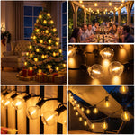 guirlande lumineuse led transparentes moderne vintage 15m 30m adaptateur télécommande clips noirs