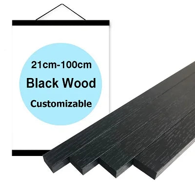 Cadre mural moderne bois teck noir blanc or 30cm 40cm 50cm.pin