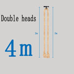suspension lumineuse industrielle corde nouée marron clair anneaux métalliques ampoules filament décoration intérieure rustique