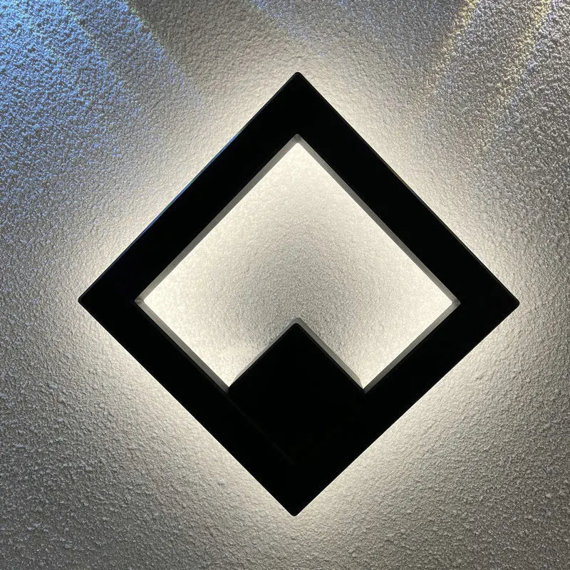 applique murale led moderne noir fixée mur salle manger chambre entrée étude 14w 16w