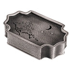 support thé argenté texture grise motifs noirs classique opacité