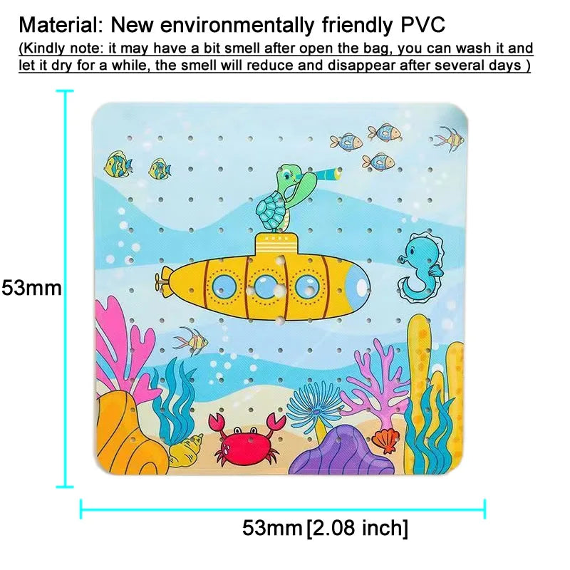 tapis bain marin dessin animé poissons méduses coraux adhésifs antidérapants salle bain enfants adultes