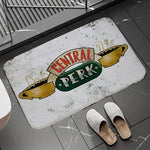 tapis central perk friends blanc vert noir moderne logo bienvenue salon chambre bain