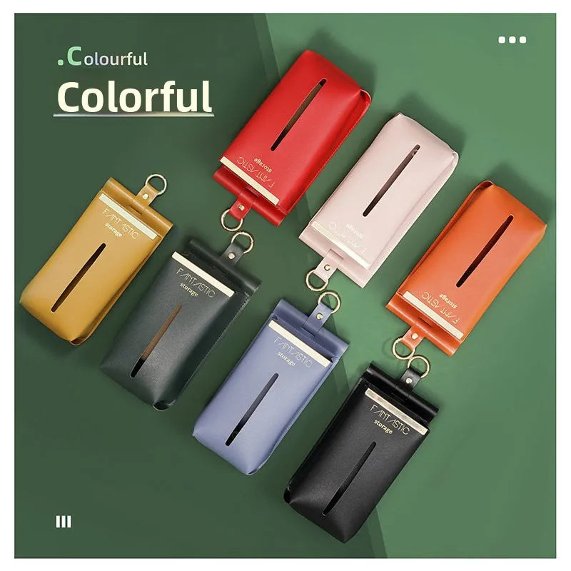 Sac serviettes simili cuir moderne orange vert blanc rouge bleu suction