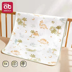 drap bébé panda imprimé doux blanc vert noir orange rose bleu floral