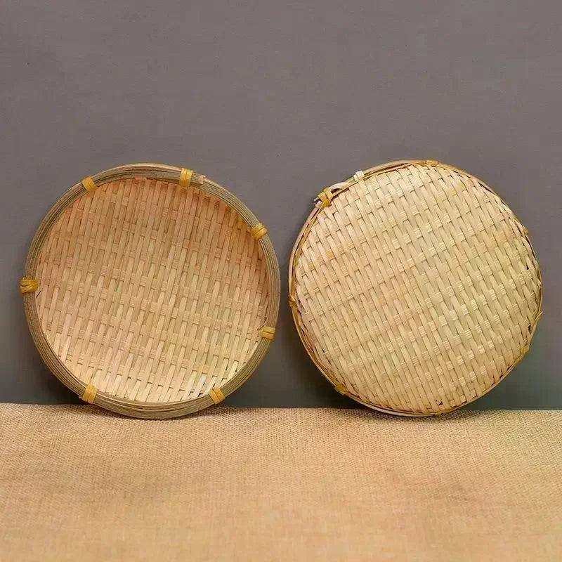 assiette bambou tissé main naturelle traditionnelle rangement décoration maison