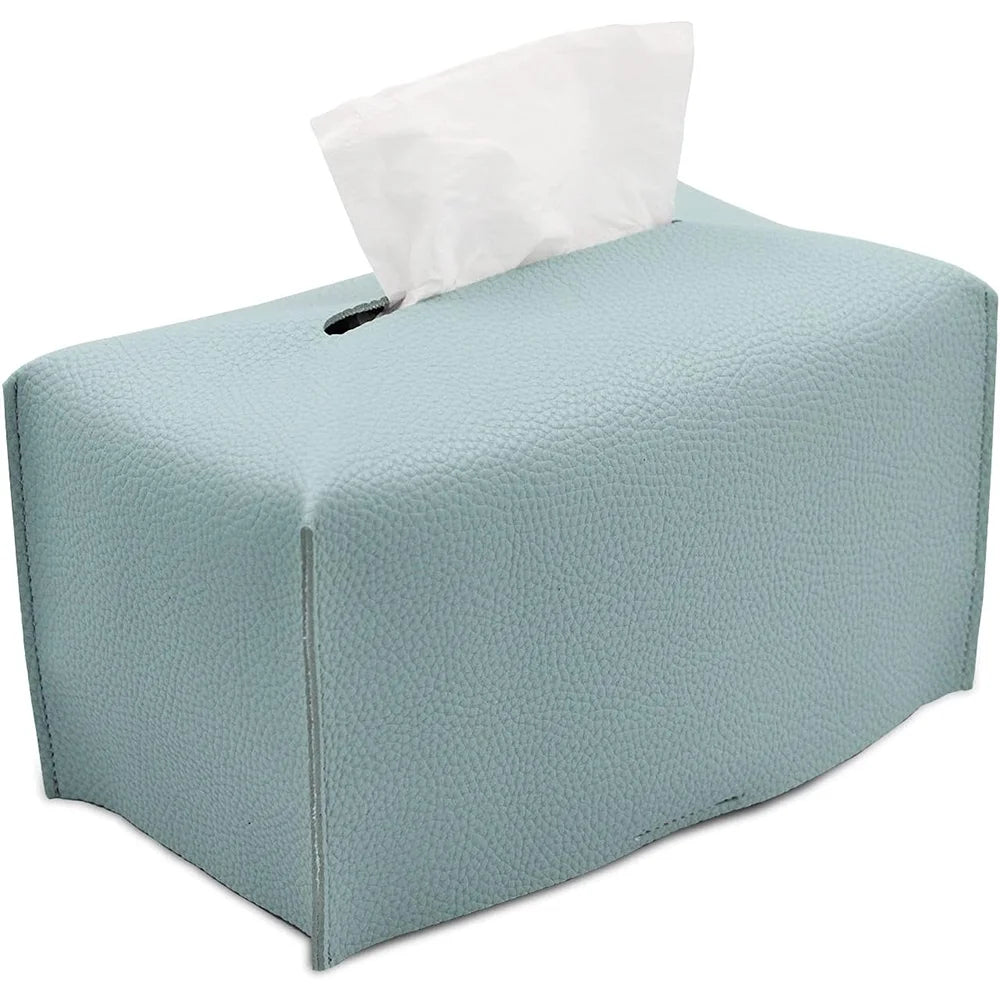 boîte mouchoirs simili cuir moderne blanc salon nuit vanity organizer support comptoir rembourrage hygiène