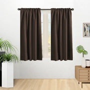 rideau occultant thermique moderne marron foncé tissu lisse opacité variable tringle rideaux facile chambre