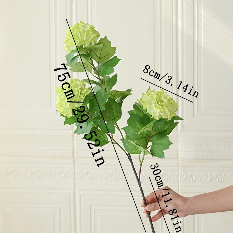 décoration intérieure bouquet artificiel fleurs hortensia feuilles vertes mariage anniversaire saint valentin
