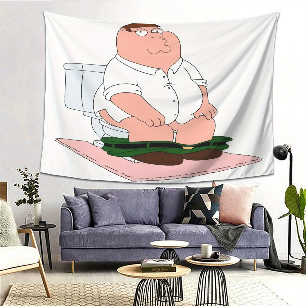 tapisserie décoration intérieure moderne peter griffin blanc vert rose beige