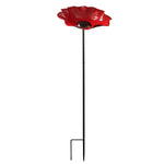bassin oiseaux rouge jaune bleu forme fleur métal moderneextérieur jardinDecorationPapillonsAbeilles