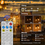guirlande lumineuse solaire 24v led transparente globes clips moderne décoration patio