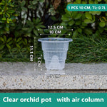 pots orchidées double couche plastique moderne blanc perforations circulations air phalaenopsis anthurium cymbidium dendrobiums