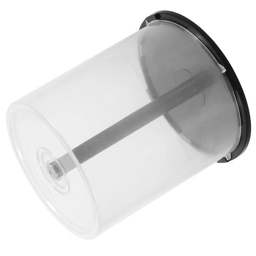 rangement cd dvd transparent moderne base grise axe central métallique.storage holder vide minimaliste