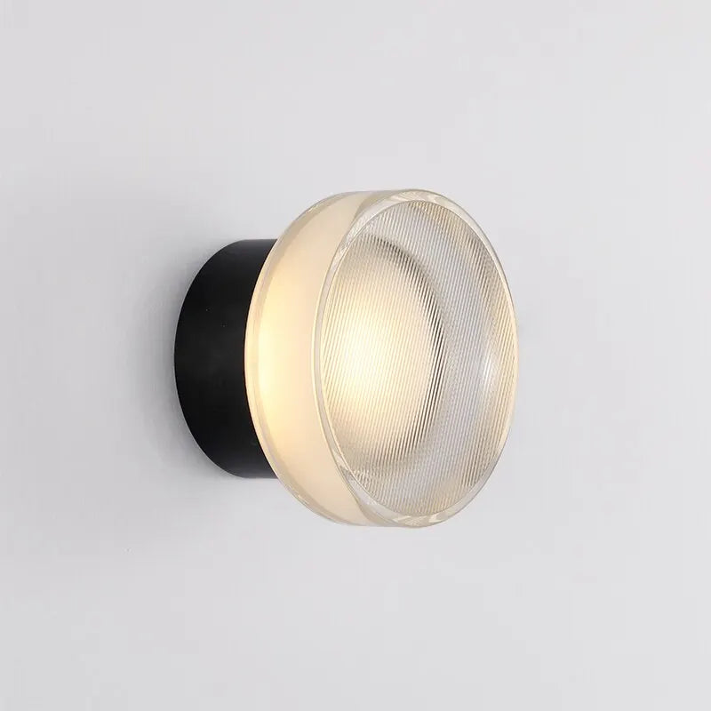 lampe murale moderne led noir doré blanc translucide rayures finies minimaliste
