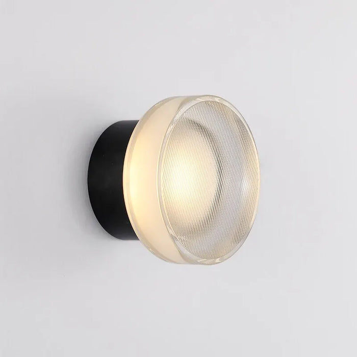 lampe murale moderne led noir doré blanc translucide rayures finies minimaliste