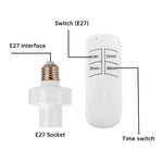 interrupteur intelligent télécommande ampoule led e27 minuterie sans fil moderne blanc opacité vis fixations