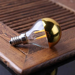 ampoule led filament dorée e14 220v variateur intensité globe bulles finition moderne lumière blanche