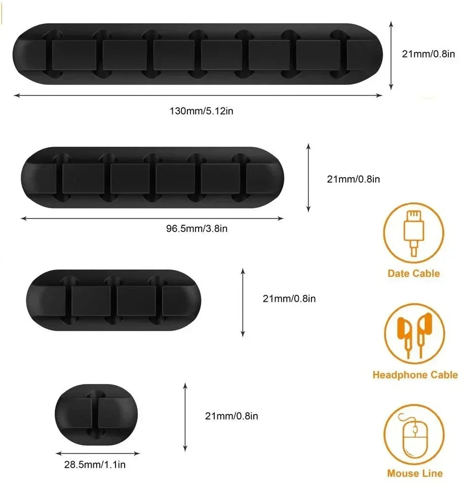 support câbles adhésifs blanc noir modernes maison jardin câbles usb données audio souris