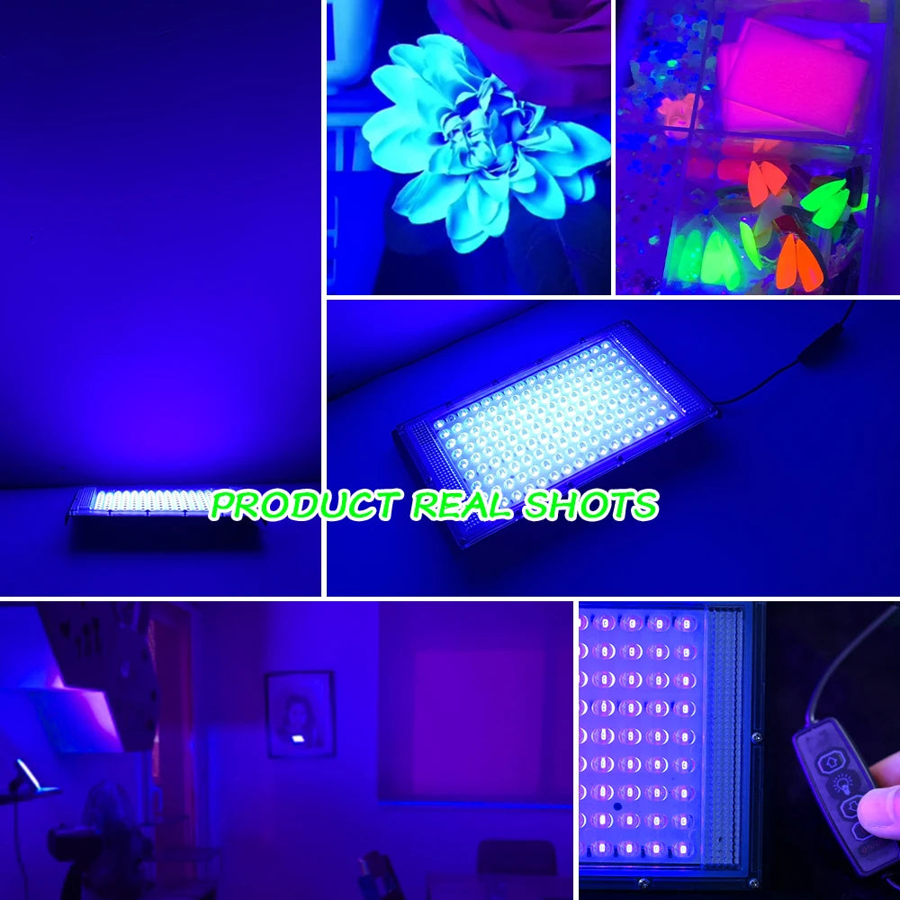 lampe led uv 100w 150w 50w usb black light moderne disco bleu contrôleur usb