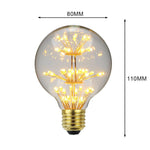 ampoules led décoratives vintage transparentes filament feuilles dorées opalescentes culot e27