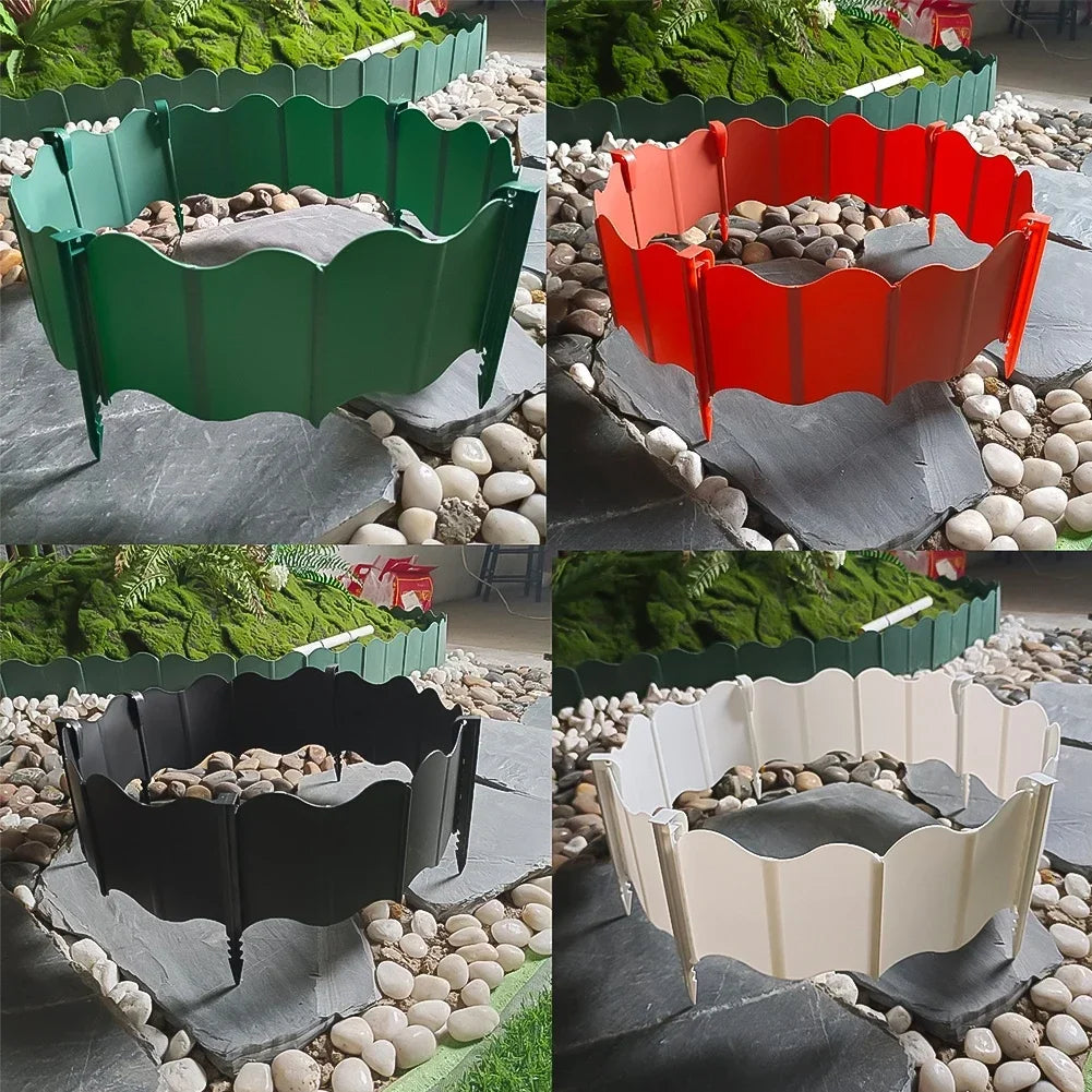 grille jardin moderne pliable couleurs vert rouge blanc noir texture plissée clips fixation