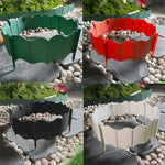 grille jardin moderne pliable couleurs vert rouge blanc noir texture plissée clips fixation