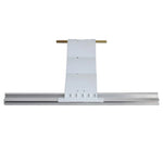 support lampe blanc moderne plat lisse 52mm 250mm aluminium tringle fixe chambre salon
