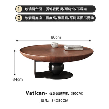 table basse moderne minimaliste bois foncé salon structure robuste pieds solides