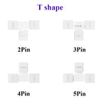 connecteur forme ruban led blanc pin 10 12mm ws2812 rgb