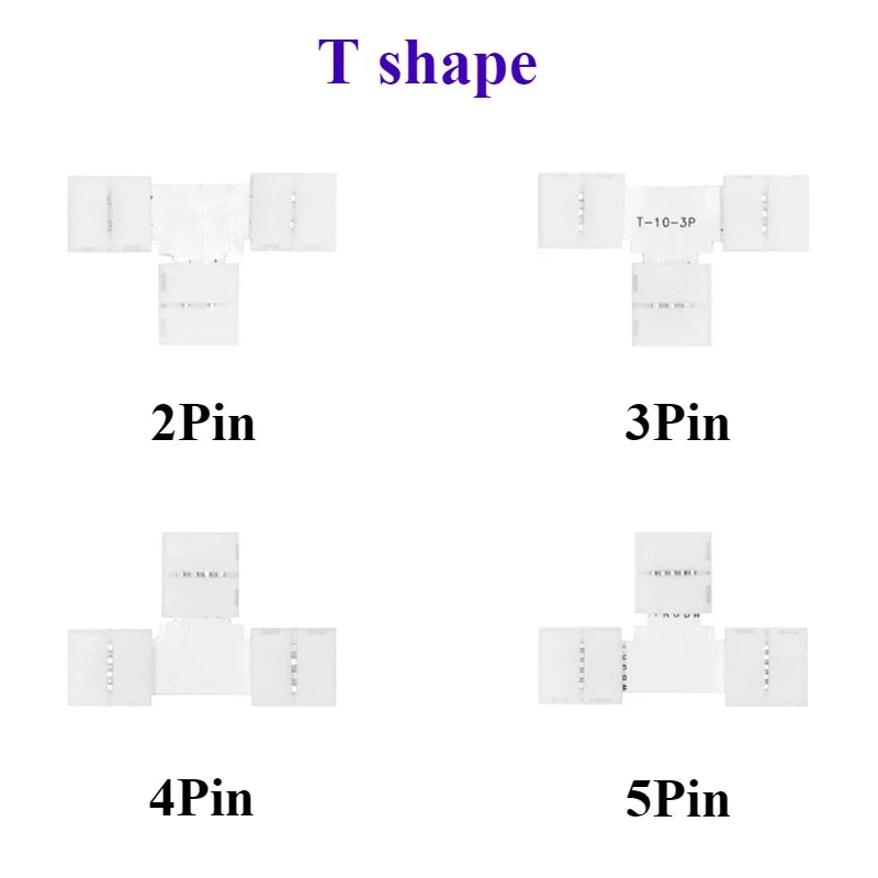 connecteur forme ruban led blanc pin 10 12mm ws2812 rgb