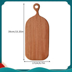 planche découper bois naturelle rustique poignées circulaires fourchette cuillère tartine pain