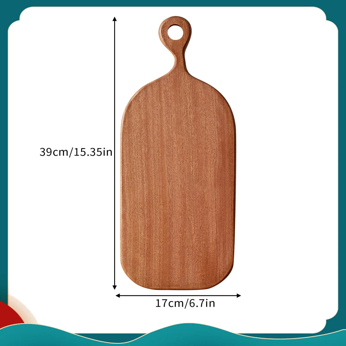 planche découper bois naturelle rustique poignées circulaires fourchette cuillère tartine pain