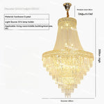 lustre cristal doré classique encastrée ampoules E14 led moderne salon hall