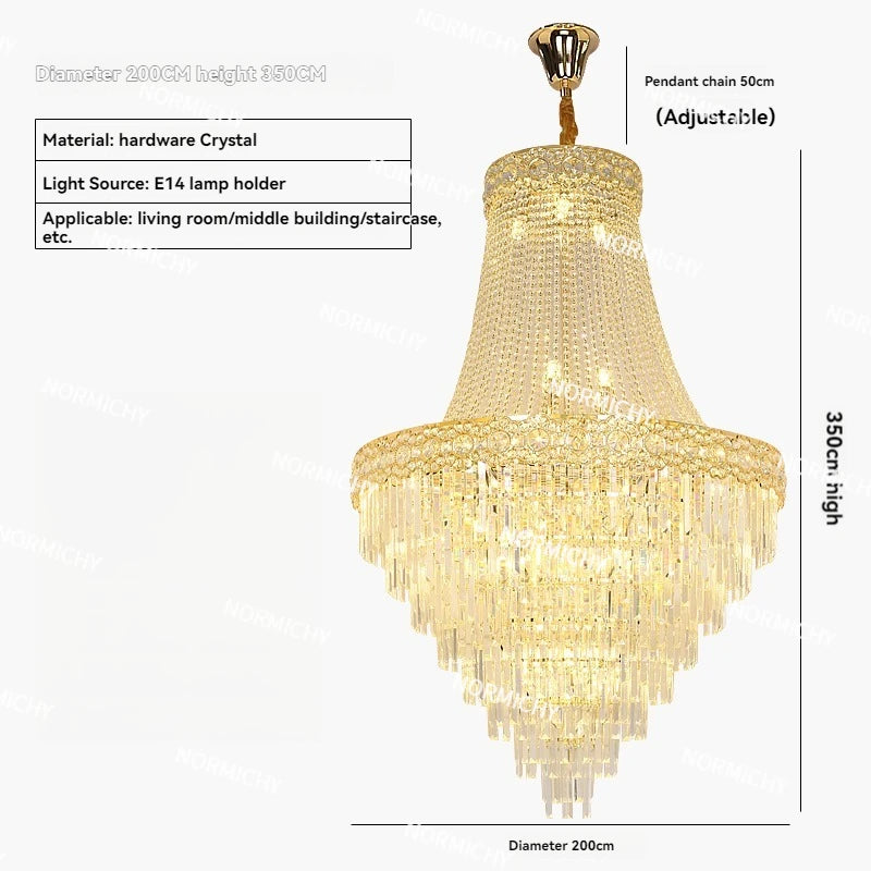 lustre cristal doré classique encastrée ampoules E14 led moderne salon hall