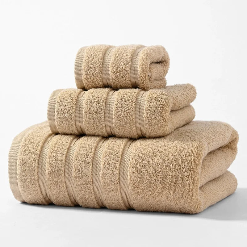 serviettes coton rayées classiques marron blanc gris pliées maison absorption rapide set
