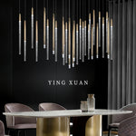 lampe suspendue moderne or cristaux transparents 80cm led 3000k chambre salon