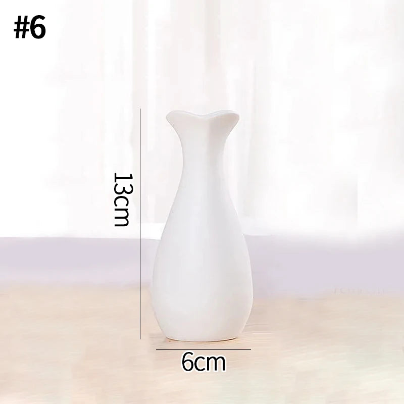 vases céramique blanc rayures verticales modernes décoration table maison floral