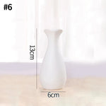 vases céramique blanc rayures verticales modernes décoration table maison floral