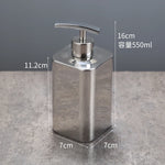 distributeur savon liquide moderne argenté 260ml 300ml 320ml 350ml 400ml 500ml 550ml pompes pression