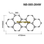 ruban led blanc hexagonal moderne adhésif 565mm 6500k 2000lm 50000h