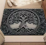 tapis sol antidérapant celtique feuilles racines extérieur intérieur porte texture bois scandinave rustique
