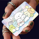 adhésifs décoratifs cartes bancaires dessin animé personnages mignons accessoires beige rose bleu vert marron
